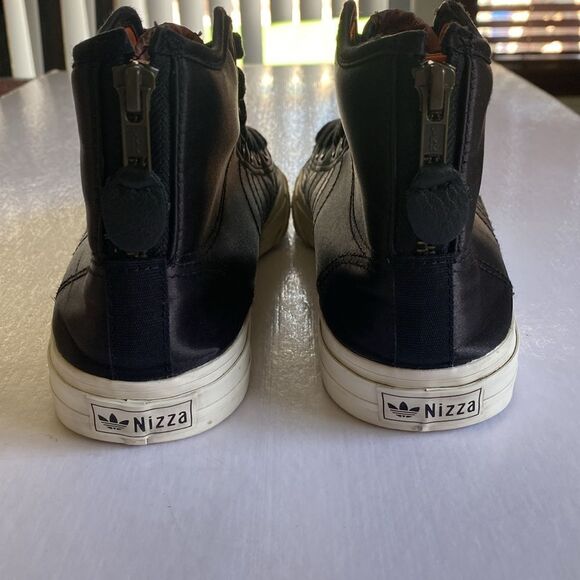 ADIDAS Nizza Men’s Black Hi Tops Size 7 - Picture 2 of 7